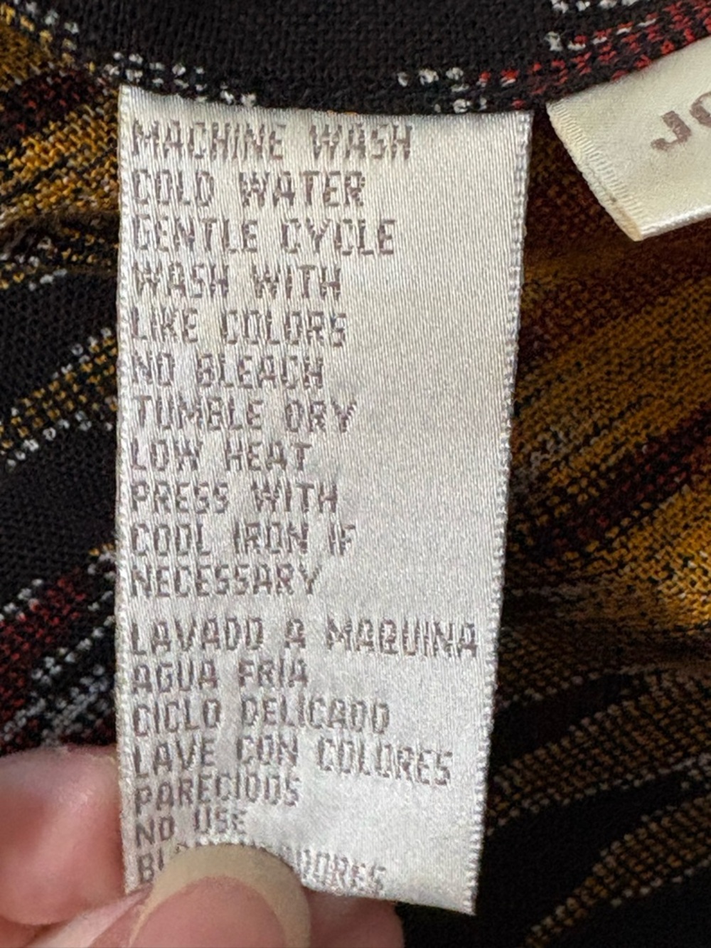 Vintage Chevron 100% Cotton Handkerchief Boho Hem Skirt Jones New York Sport - Picture 7 of 8